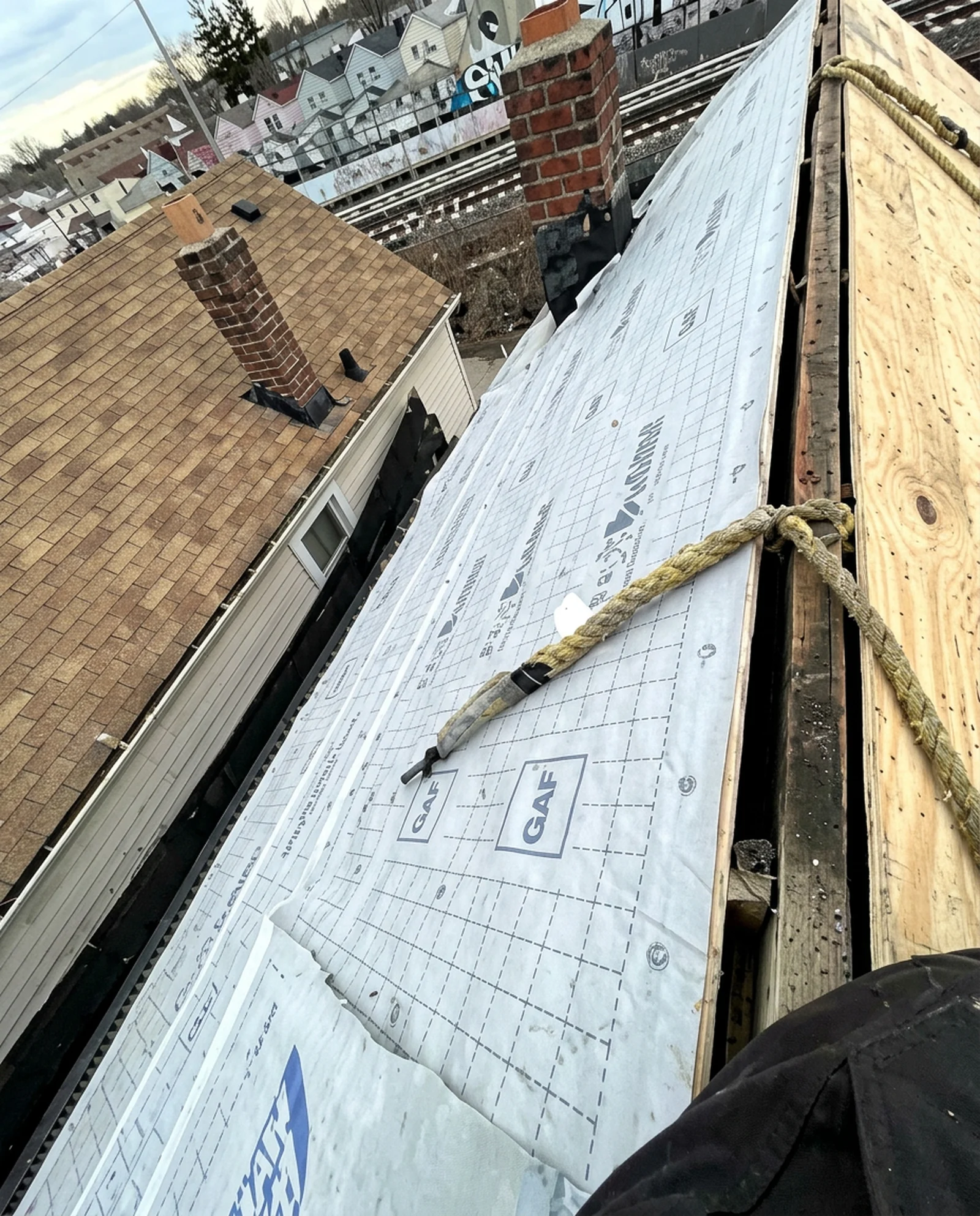 Roof underlayment installation in Deer Park, NY