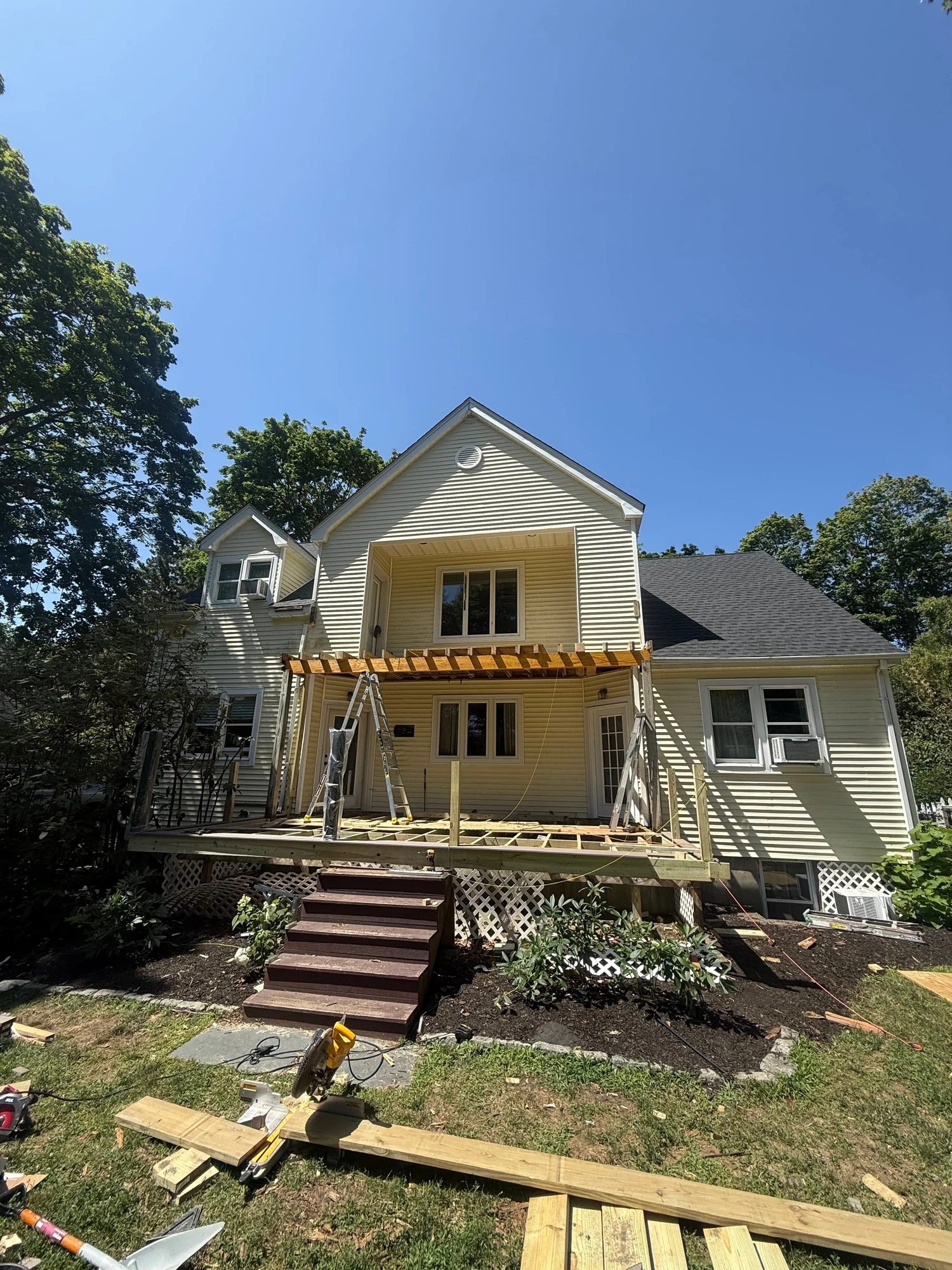 Roof on a home under renovation