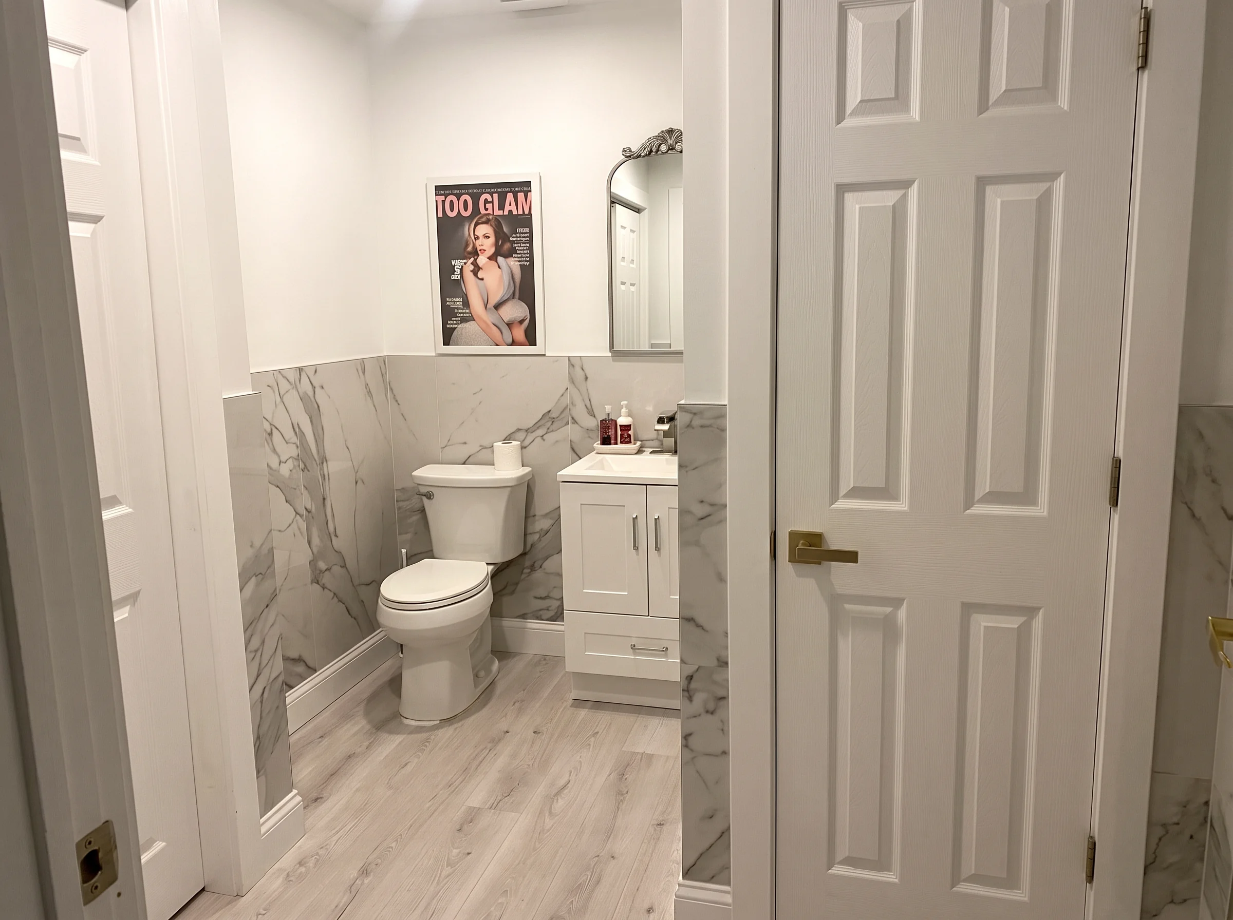 Powder room remodel in Deer Park, NY