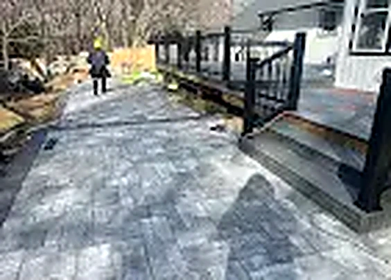 Paver patio and walkway in Deer Park, NY