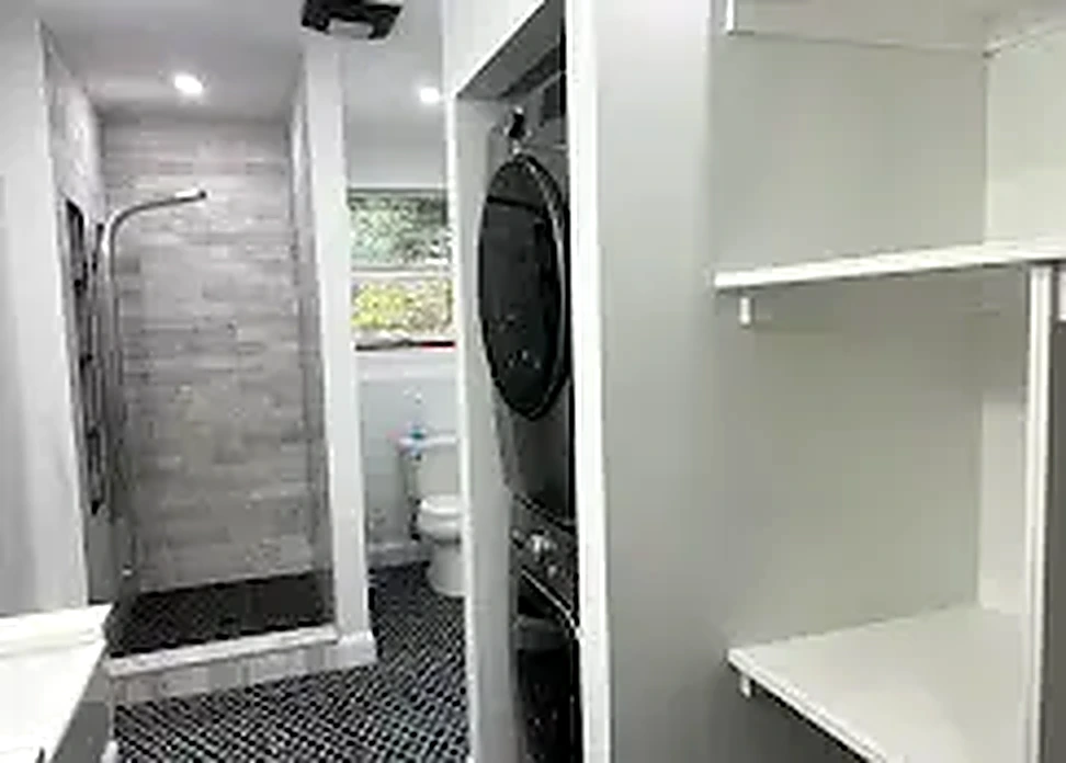 Bathroom remodel with tiled shower in Deer Park, NY